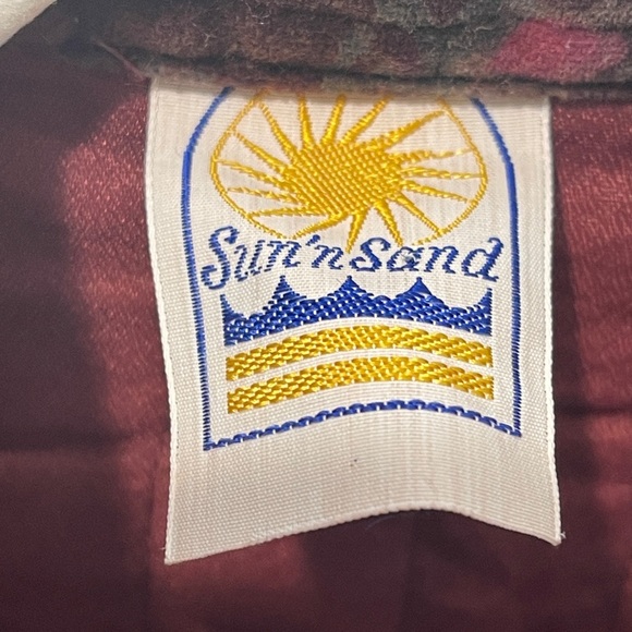 Vintage Sun’N Sand Velvet Floral Quilted Toggle Coat Pockets Roses Cottage Core - Picture 6 of 7